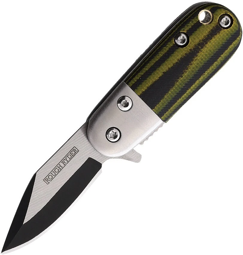 Складной нож Rough Rider Baby Bee Linerlock 1,5 из нержавеющей стали черный желтый G10 2508 - Изображение 1 из 1
