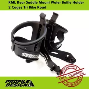 Profile Design RML Rear Saddle Mount Water Bottle Holder 2 Cages Tri Bike Road - Picture 1 of 5