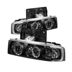 Faros proyectores LED halo dobles negros para Chevy 95-05 Astro GMC Safari - Imagen 1 de 4