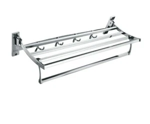 HOMDE Bathroom towel rack. 24" stainless steel. Wall mounted. Hotel-style shelf - Picture 1 of 4