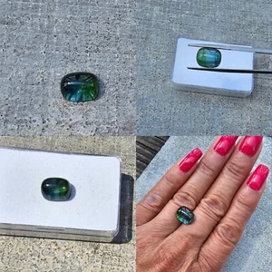 Tourmaline Bicolor Cabochon! - Picture 1 of 11