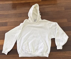Fruit of the Loom Heavyweight Super Cotton Hoodie Size Lg. White NOS. - Picture 1 of 5