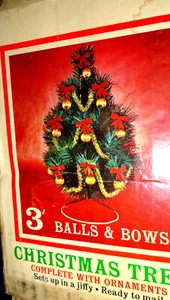 Albero di Natale Vintage "Palline e Fiocchi" in SCATOLA SIGILLATA! - Foto 1 di 5