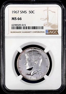 1967 SMS Kennedy Half Dollar certified MS 66 by NGC!  sku 015 - Picture 1 of 4