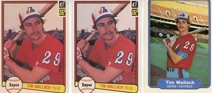 (3) 1982 Donruss & Fleer Tim Wallach Rookie Card Lot MLB Expos Dodgers - Picture 1 of 1