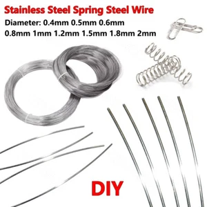 304 Stainless Steel Spring Steel Wire Diameter 0.4 0.5 0.6 0.7 0.8 1 1.2 1.5 2mm - Picture 1 of 9