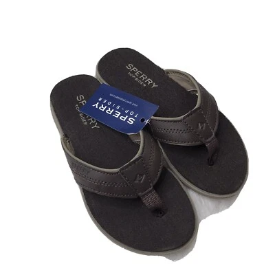 Sperry Kids Landslide Flip-Flop Sandals 12M Brown Lightweight Beach Pool NEW NWT - Image 1 of 4