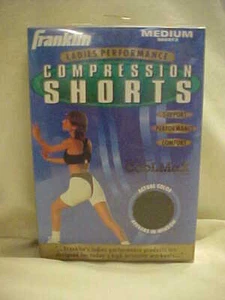 Franklin Ladies Compression Shorts New Med (10-12) Black Sports-Fitness - Picture 1 of 6