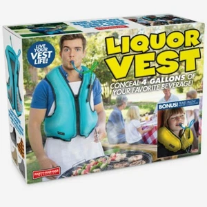 LIQUOR VEST Prank Fake Gag Funny PARODY Joke Gift Empty Box student dad - Picture 1 of 9