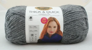 Hilo grueso y rápido marca Lion, gris Oxford, paquete extra, 12 oz. 223 yardas, NUEVO - Imagen 1 de 5
