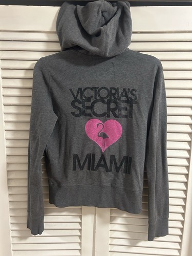 UNDERCOVER Victorias Secret Miami felpa con cappuccio zip piccola rara vintage