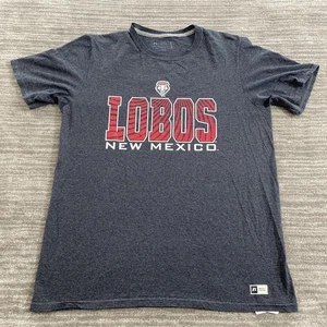 New Mexico Lobos Shirt Mens Medium Gray College Graphic Short Sleeve Heather - Picture 1 of 7