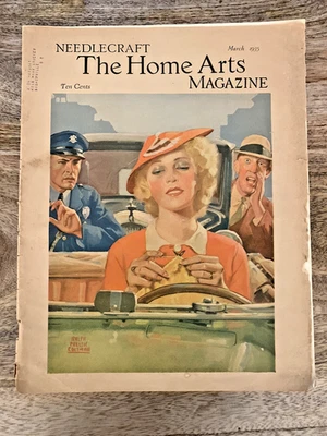 The Home Arts Magazine Cover By Ralph Pallek Coleman March 1935 Needlecraft - Image 1 of 4