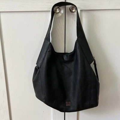 Bolso Hobo de Cuero Kooba Oakland Negro Bolso de Hombro Cartera Doble Asa Foto 1 de 4