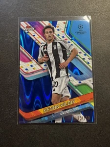 2024-25 Topps Finest UEFA /150 Kenan Yildiz #90 Blue Raywave Refractor Juventus - Picture 1 of 2