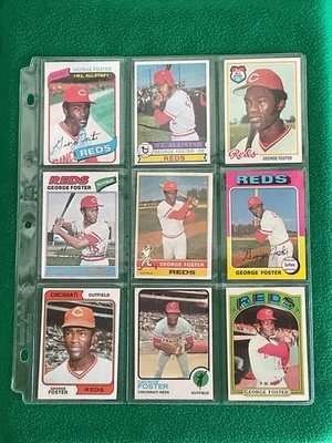 27 tarjetas de béisbol George Foster 1973-1982 tarjetas sin clasificar Foto 1 de 4