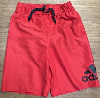 Bañador Adidas Para Hombre Grande Forrado Rojo Negro Cordón Logo Talla L Bolsillos  Foto 1 de 4