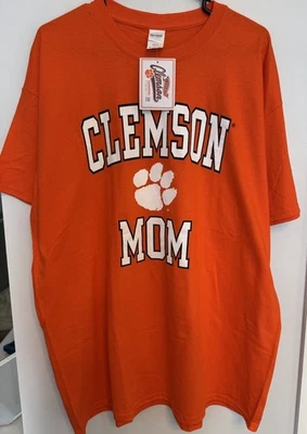 NUEVO CON ETIQUETAS Clemson University Tigers Mamá Camiseta Mujer’s XL Naranja Foto 1 de 4
