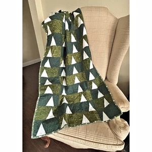 Trapuntato 31x55 Cabincore vintage anni 70 fatto a mano patchwork a pezzi patchwork - Foto 1 di 5