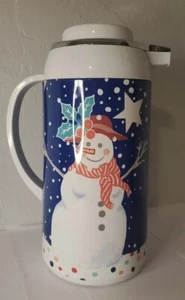 Jarra térmica muñeco de nieve jarra invierno vacaciones fiesta de Navidad - Imagen 1 de 6