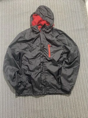 Outdoor life hoodie windbreaker black full zip jacket men sz small - Image 1 of 4