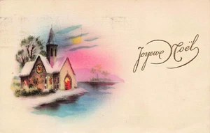 Joyeux Noël Christmas Vintage PC Posted Brussels Belgium 1923 - Picture 1 of 2