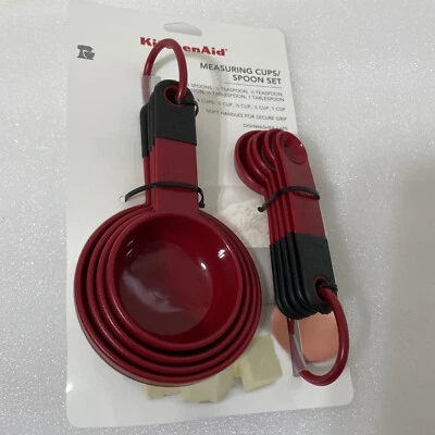 Kitchen Aid Measuring Cups Spoon Set - Red/ Black (NEW) KE475OHERA - Image 1 of 3