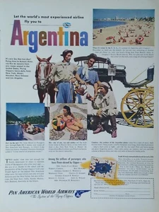 1947 anuncio impreso panamericano vintage Argentina - Imagen 1 de 1