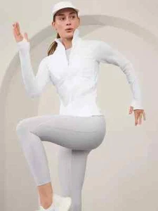 ATHLETA Flurry Force Insulated Primaloft Jacket M MEDIUM White NWT #415705 - Picture 1 of 7