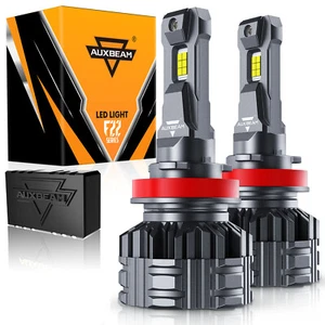AUXBEAM F22 Canbus H11 LED Headlight 6500K Low Beam Bulbs Conversion Kit White - Picture 1 of 12