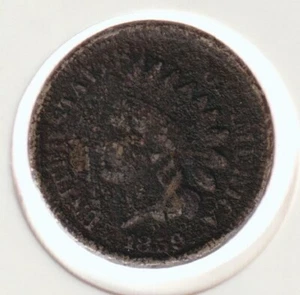Rare Old 1859 Indian Head Penny Cent US Coin Collection Old West Civil War - B65 - Picture 1 of 2
