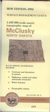 USGS BLM edition topographic map North Dakota McCLUSKY SE/4 1982