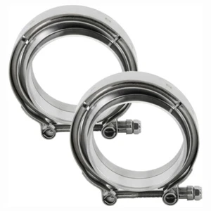 2.5'' V-Band Flange & Clamp Kit For Turbo Exhaust Pipes STAINLESS STEEL - Bild 1 von 14