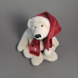 Boyds 14" Holiday Ivory Plush Polar Bear “Klondike”w/Tag Christmas Santa - Picture 1 of 9