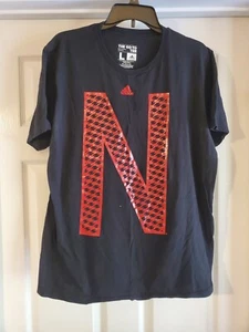 Neu Nebraska Cornhuskers Huskers Herren Größe Large schwarz Adidas Shirt - Bild 1 von 4