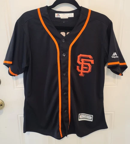 Buster Posey Majestic Cool Base San Francisco Giants #28 MLB Jersey Women Sz XXL Cover