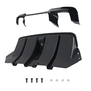 Rear Bumper Diffuser Lip Gloss Black W/LED FOR BMW F10 M5 F1 2010-2016 - Picture 1 of 12