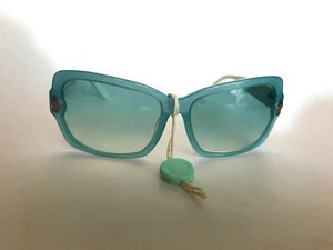 "Gafas de sol CESARE PACIOTTI 4US ojo de gato "logotipo de estrás" SS azul/blanco unisex - Imagen 1 de 6