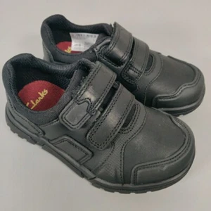 Clarks Blake Street Kids Boys Black Leather School Shoes UK Size 7.5H RRP £50 - Picture 1 of 9