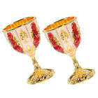  2Pcs European Style Decorative Cup Iron Art Cup Exquisite Small Wine Cup for