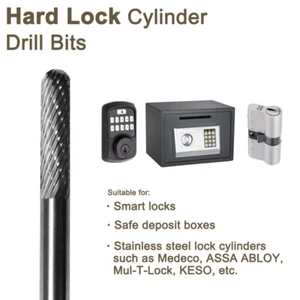 Brocas de cilindro de bloqueo de carburo para Medeco Mul-T-Lock Abus KESO - Imagen 1 de 3