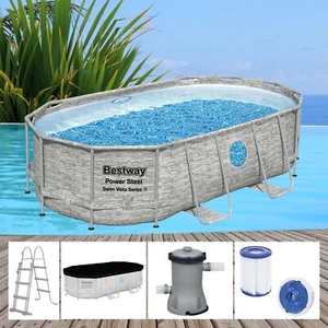 Bestway Power Steel 427x250x100cm Pool Filterpumpe und Zubehör Gartenpool 56714 - Bild 1 von 16