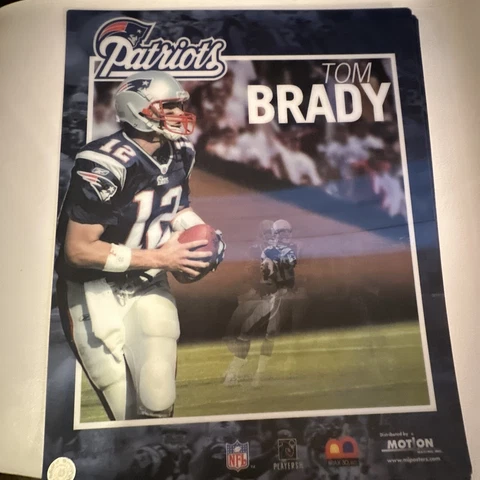Tom Brady Motion Imaging Lenticular Poster Patriots, Buccaneers ~20"x16" NFL Cover