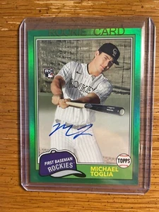 Michael Toglia Rockies 2023 Topps Archives Rookie Autograph Auto #'d 51/99 MINT - Picture 1 of 2