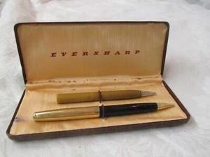 Vintage Eversharp gold & black Mechanical Pencil & other case faux Alligator - Picture 1 of 4
