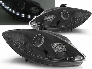 Luci diurne LED Fari in Nero per Seat Leon 1P Facelift 09-12 - Foto 1 di 3