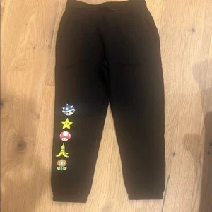 Old Navy Kids Black Joggers with Super Mario Graphics - Picture 1 of 4