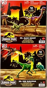 Jurassic Park Dr. Ian Malcolm Glider Escape Dr. Alan Grant Pack '93 Classic SET - Picture 1 of 3