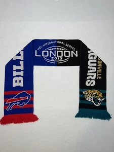 NFL - JACKSONVILLE JAGUAR vs BUFFALO BILLS - LONDON SERIES 2015 - SCARF - FRINGE - Picture 1 of 7