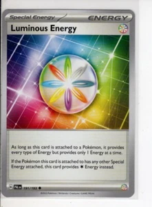 JUEGO DE CARTAS POKEMON ENERGÍA LUMINOSA PALDEA EVOLUCIONADO 191/193 NM/M - Imagen 1 de 1